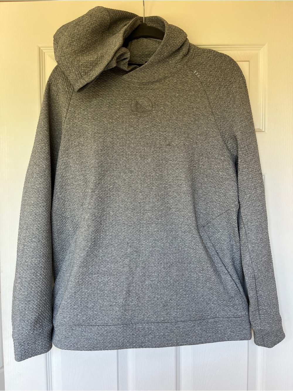 NWOT lululemon athletica Gray Hooded Pullover with warriors Logo